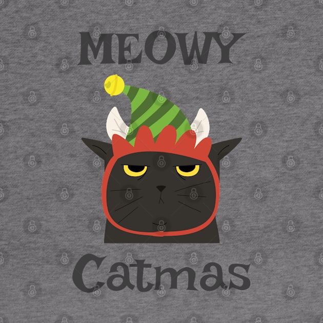 Meowy Catmas. Cute Cat Lover Merry Christmas design. by That Cheeky Tee